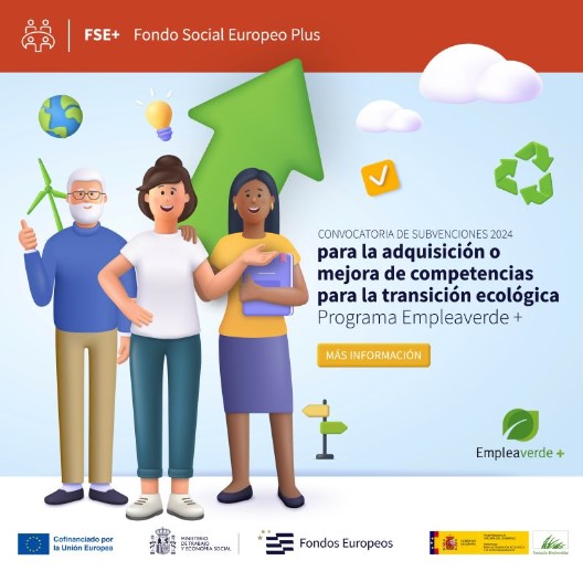 Imagen - Convocatoria de Subvenciones 2024 del programa EmpleaVerde + para la adquisición o mejora de competencias para la transición ecológica